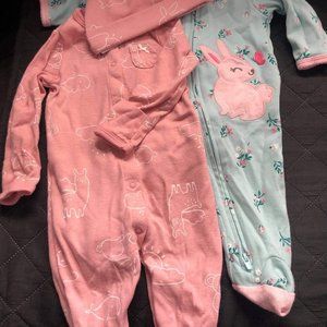 Baby Girl Easter Bodysuits with matching hat